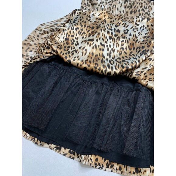 Strapless Animal Leopard Print Dress Sz Medium - Picture 6 of 8